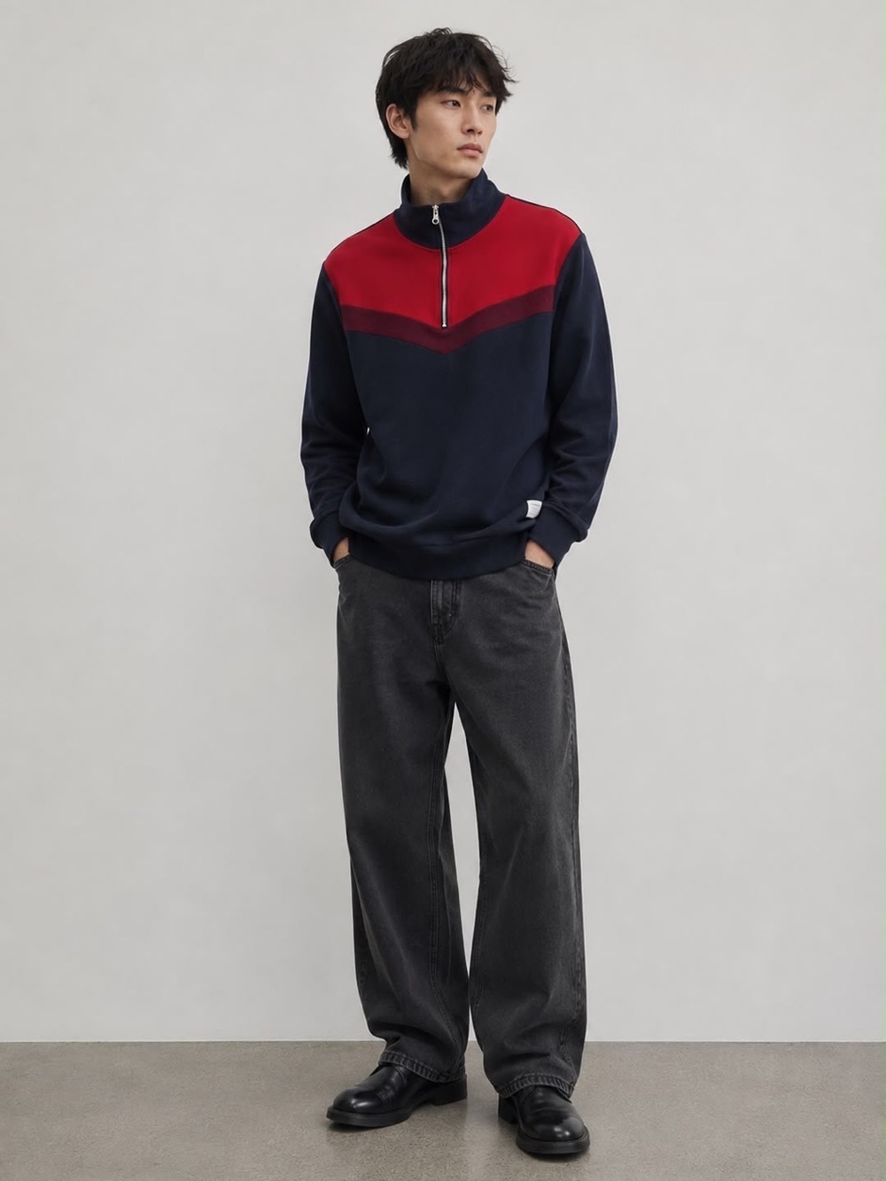 Frank And Oak Men’s Half-Zip Sweatshirt - Size M